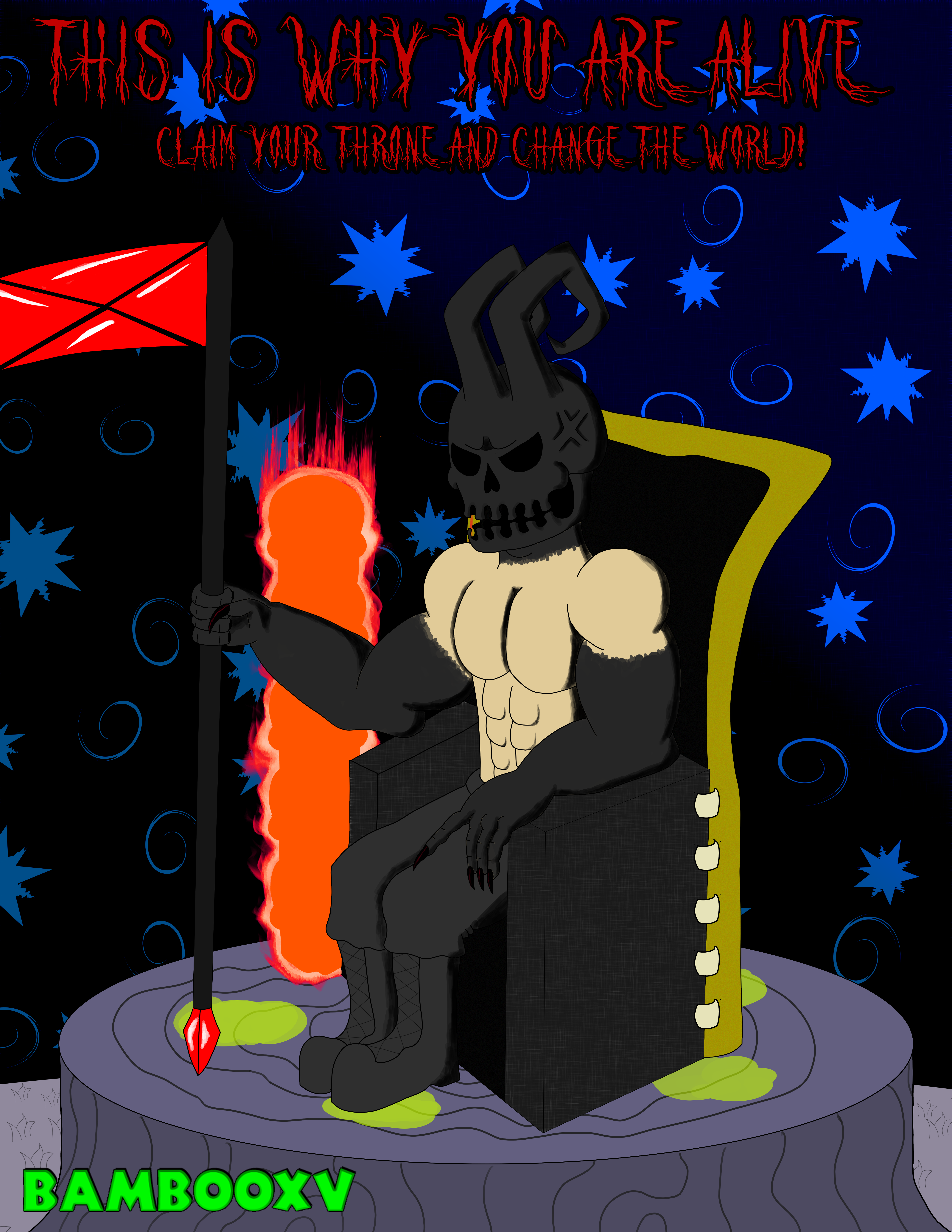 Demon on a throne